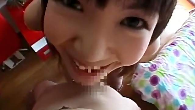 Subtitled bizarre and funny Japanese teen foreplay in POV