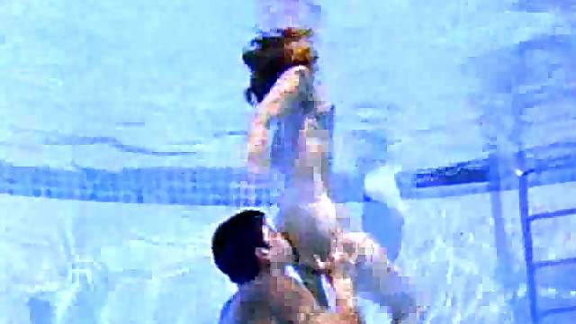 Cute girl sucks cock in the pool